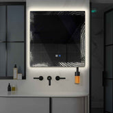 LED Spiegel Quadratisch | Touch-Schalter | Anti-Beschlag-Funktion | Neutralweißes Licht - Reyze Seria Simetria Model 8